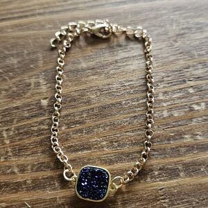 A Girl Thing Gold and Blue Bracelet